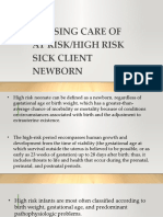 Nursing Care For High Risk Neonates