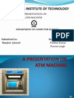 ATM Machine Presentation: History, Components and Working
