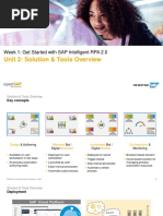 Unit 2: Solution & Tools Overview: Week 1: Get Started With SAP Intelligent RPA 2.0