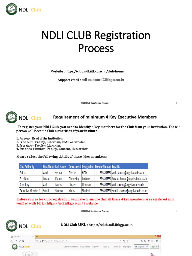 NDLI Club Registration Guide | PDF | Cyberspace | Information Age