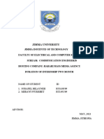 JIMMA UNIVERSITY Internship Report on Communication Engineering