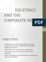 Business Ethics and The Corporate World