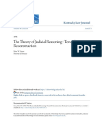 The Theory of Judicial Reasoning - Toward A Reconstruction: Kentucky Law Journal