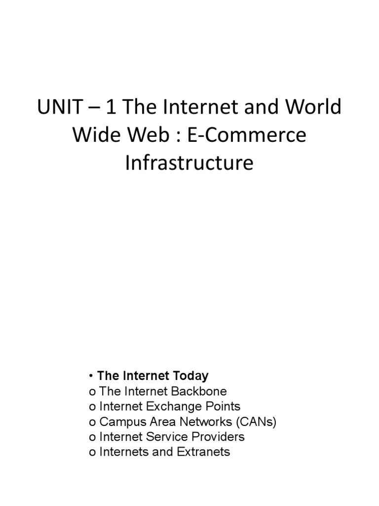 E-Commerce Infrastructure Overview | PDF | Computer Network | Internet