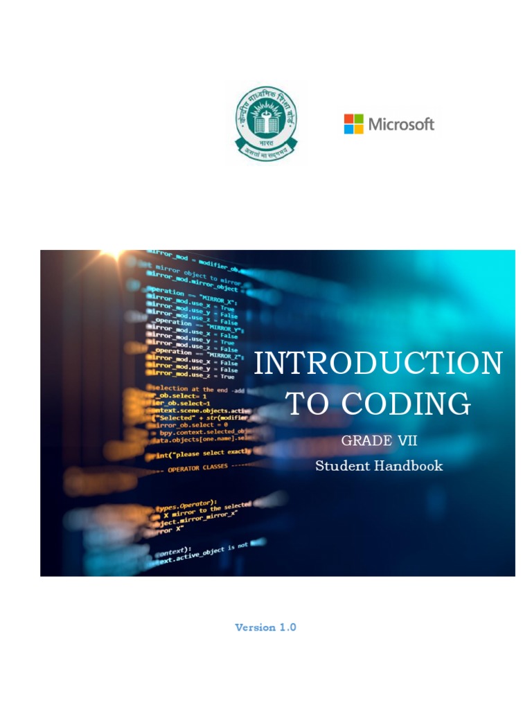 ClassVII Coding Student Handbook | PDF | Control Flow | Data Type