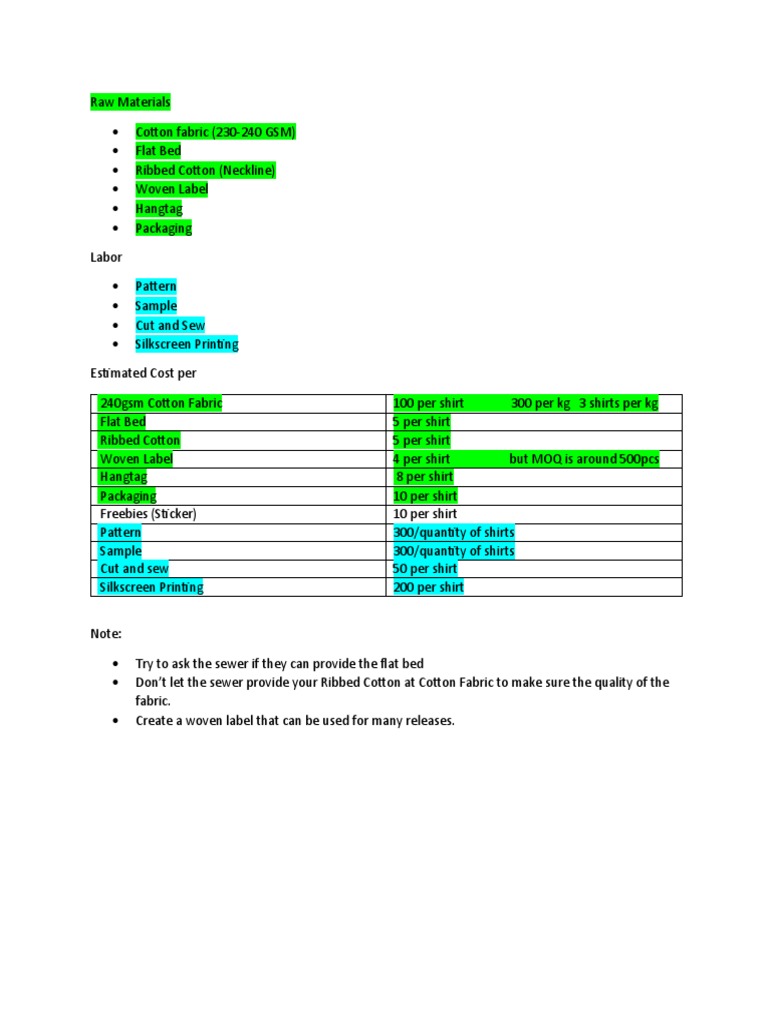 Estimation-And-Costing Example | PDF