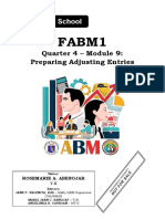 Fabm1: Quarter 4 - Module 9: Preparing Adjusting Entries