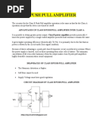 Advantages of Class B Push Pull Amplifier Over Class A