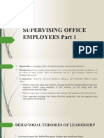 Supervising Office Employees Effectively