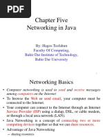 Chapter Five Networking in Java: Faculty of Computing, Bahir Dar Institute of Technology, Bahir Dar University