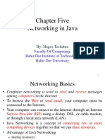 Chapter Five Networking in Java: Faculty of Computing, Bahir Dar Institute of Technology, Bahir Dar University