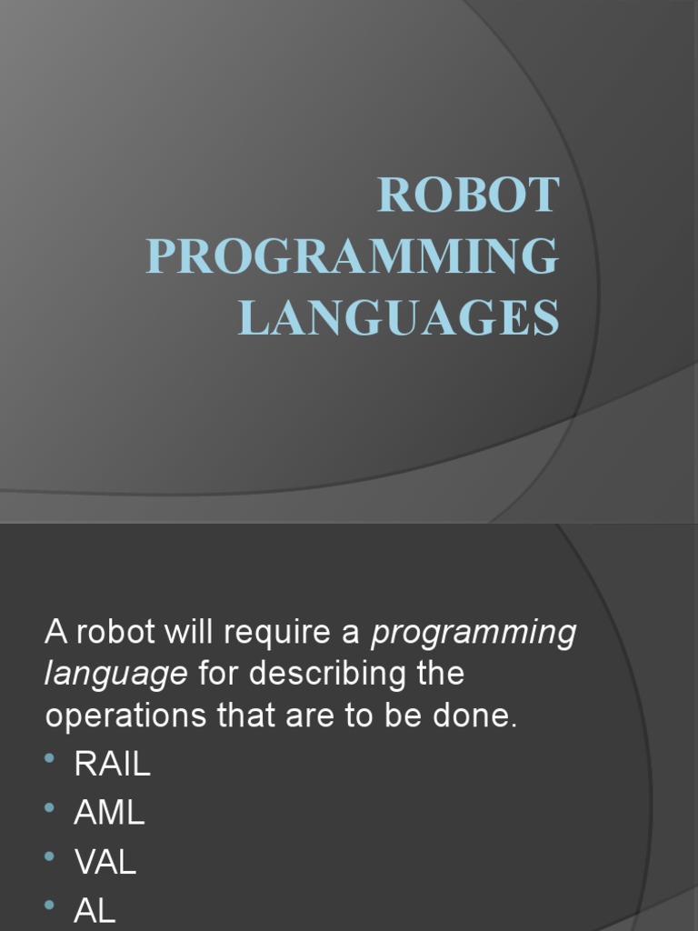 Robot Programming Languages | PDF