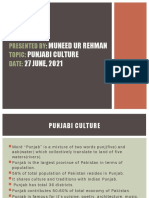 Muneed Ur Rehman Punjabi Culture 27 JUNE, 2021: Presented by Topic Date