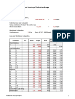 Preparation of Standard Drawing of Pedestrian Bridge Span: 25 M Load Calculations