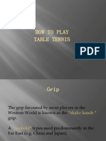How To Play Table Tennis