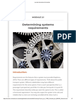 Determining Systems Requirements