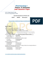 B. Pharm. IV Semester: Model Question Paper