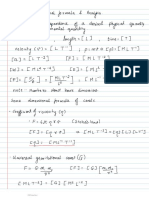 Dimensional Formula and Analysis