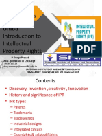 Intellectual Property Rights: Unit-1