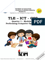 Tle - Ict - CSS: Quarter 1 - Module 5: Performing Computer Operations