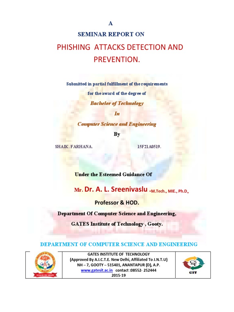 Phishing Attacks Detection and Prevention.: Dr. A. L. Sreenivaslu | PDF ...
