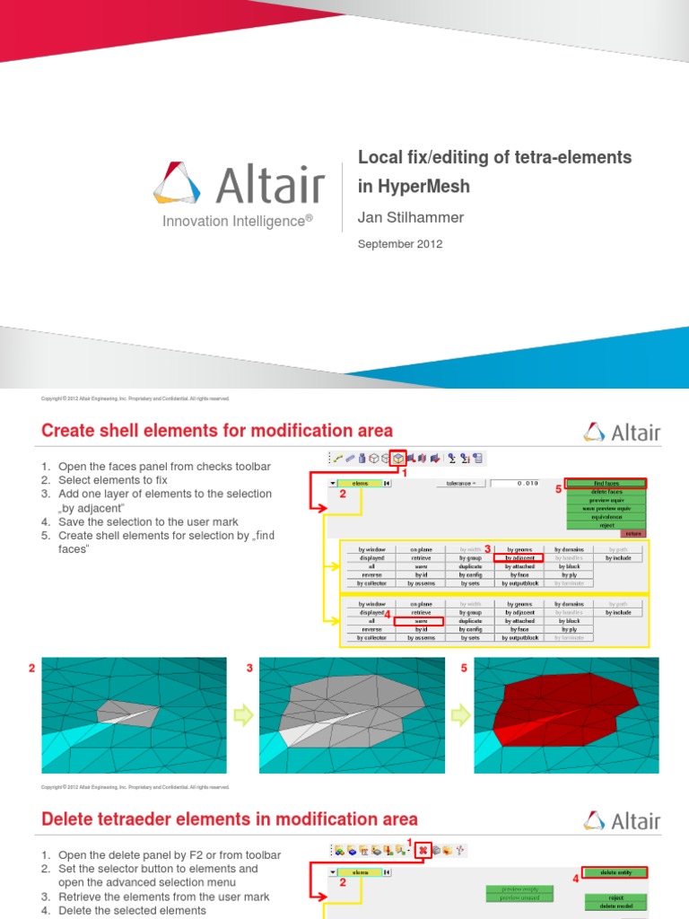HyperMesh Local Fix Edit of Tetra Elements | PDF | Software | Computer ...