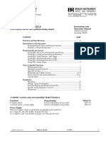 Speed Monitor Series D421.5: With Setpoint Alarms and Optional Analog Output Instructions and Operation Manual