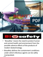 Biosafety: Siji Skariah M.SC Botany ST - Thomas College Kozhencherry