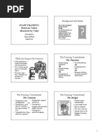 Background and Intent: Staff Training: Based On Values, Measured by Value