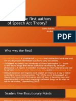 Who were the first authors of Speech Act Theory?: Lidiia Bediukh Фл-Мл19