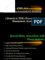 Unit I L2 Safety Management System (Element of PSM (Process Safety Management System)
