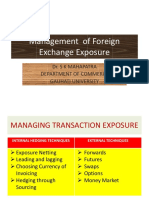Management of Foreign Exchange Exposure