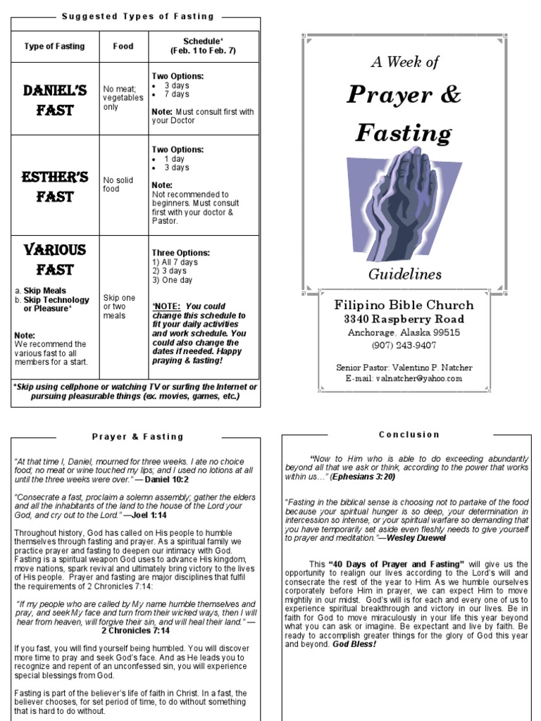 40 Days of Prayer and Fasting Guide | PDF | Fasting | Repentance