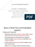 Real Time and Embedded Systems Chapter One - Introduction