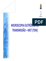 Aula Microscopia Eletronica de Transmissao