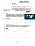 Pengoperasian Pompa Oil Purifier: Standard Operating Procedures