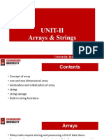 Unit-Ii Arrays & Strings: University Institute of Engineering