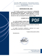 Certificado Ruth