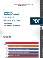 Lecture #8 Power Amplifiers: J-601-1448 Electronic Principals