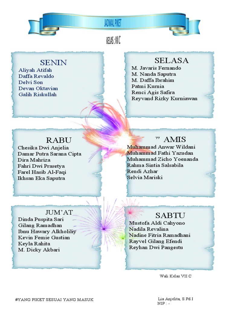 Jadwal Piket 7C | PDF
