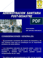 Administracion Sanitaria Postdesastres 2014.