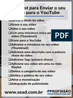 Checklist YouTube com 38 passos