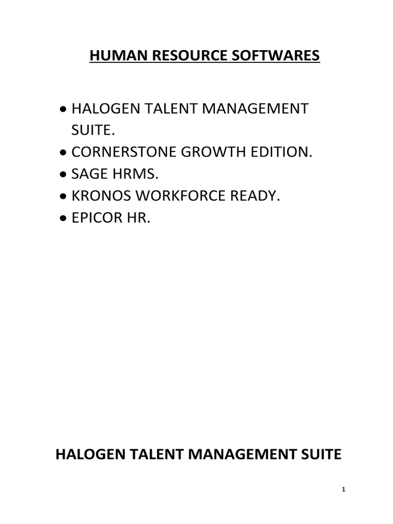 Human Resource Softwares | PDF | Human Resource Management | Recruitment