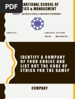 Identify A Company of Your Choice and List