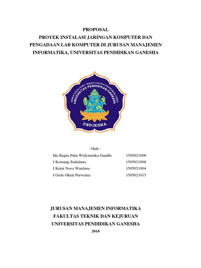 Proposal Proyek Instalasi Jaringan Komputer Dan Pengadaan Lab Komputer