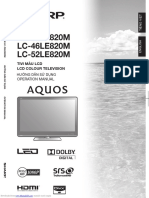 LC-40LE820M LC-46LE820M LC-52LE820M: Tivi Màu LCD LCD Colour Television