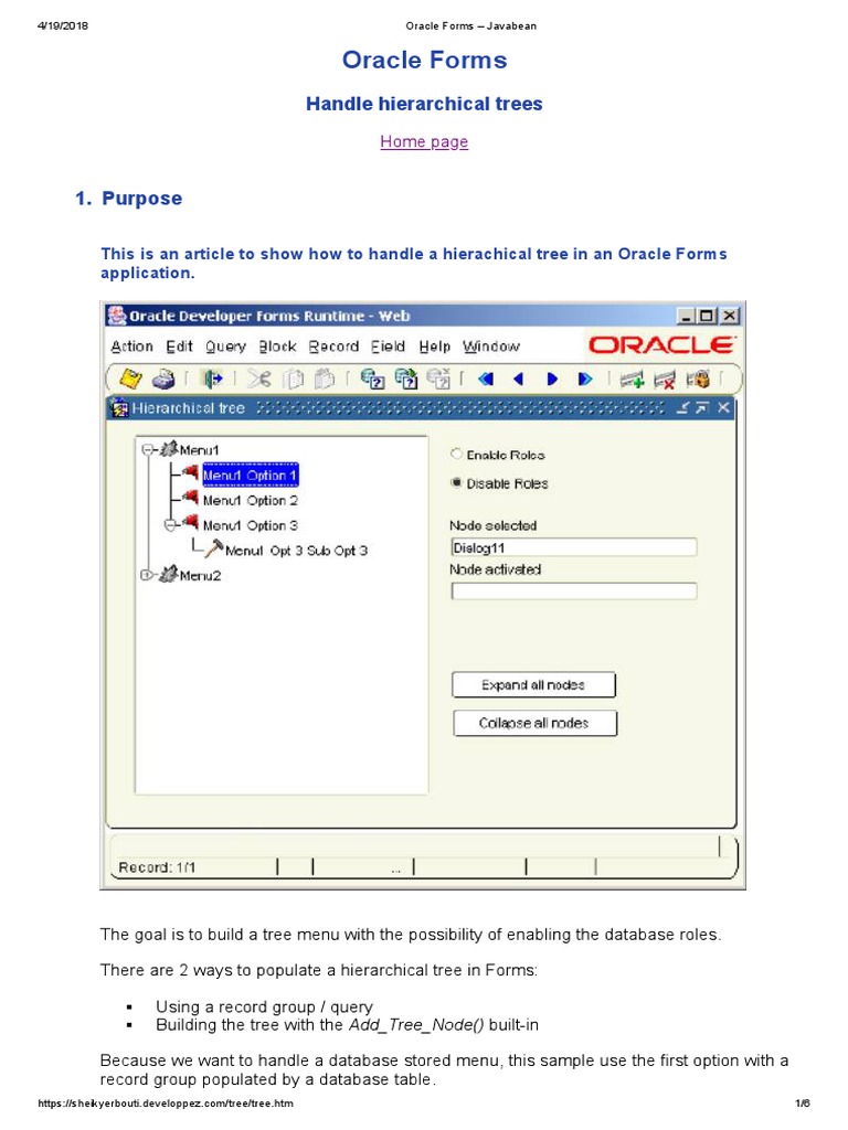 Oracle Forms Javabean Tree PDF Icon Databases