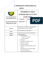 Standart Prosedur Operasional (SPO) Pemberian Obat Injeksi Melalui Pot Injection