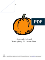 Intermediate Level Thanksgiving ESL Lesson Plan