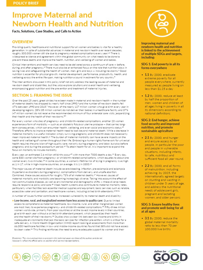 Addressing the Leading Causes of Maternal and Newborn Death Through